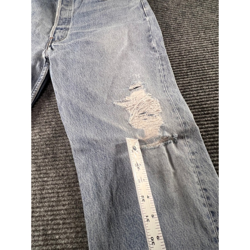 Vintage Levi's 501 Button Fly Jeans Mens 30x30 Light Wash Distressed USA Made - Picture 16 of 16